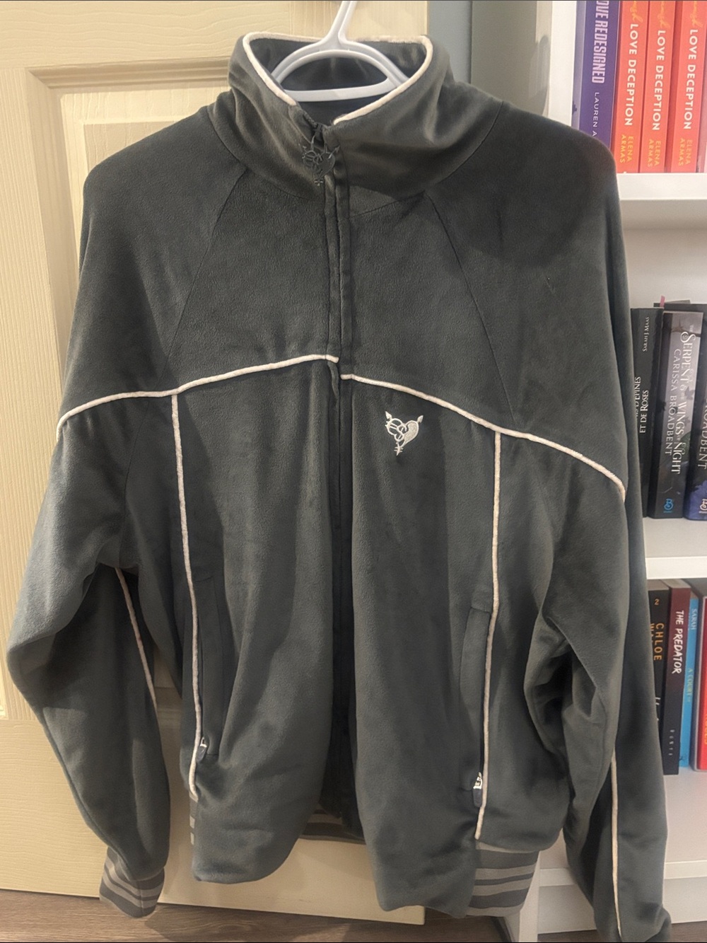Gray zip up